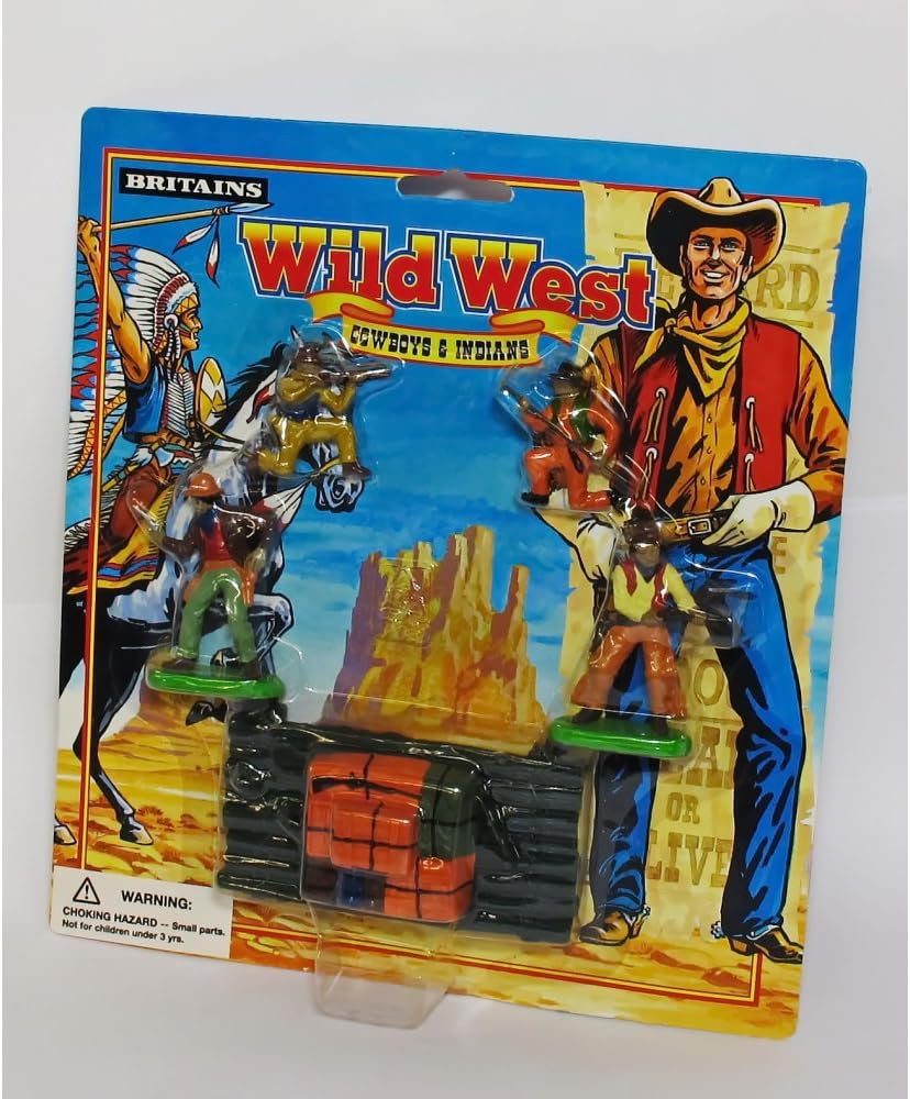 Britains Figures 7504 Wild West Series - Carded Plastic Figures 5pc set