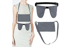 Thinp Mastectomy Drain Holder, Adjustable Mastectomy Drainage Pouch with Shower Bag Drain Holder After Tummy Tuck Mastectomy Recovery Must Haves Tummy Tuck Post Surgery Supplies (Grey)