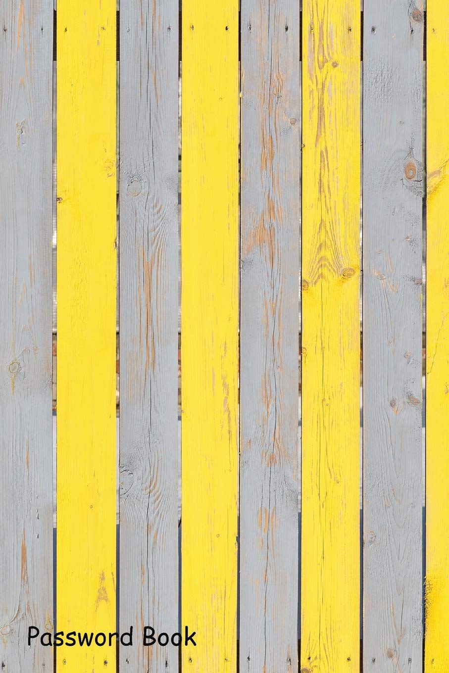 Password Book: Include Alphabetical Index With Yellow Wooden Texture