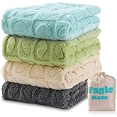 4 Pcs Baby Blankets for Boys Soft Toddler Small Blanket for Daycare, Fleece Kid Mini Blanket for Crib Baby Shower, 30 X 40, Blue Green White Grey