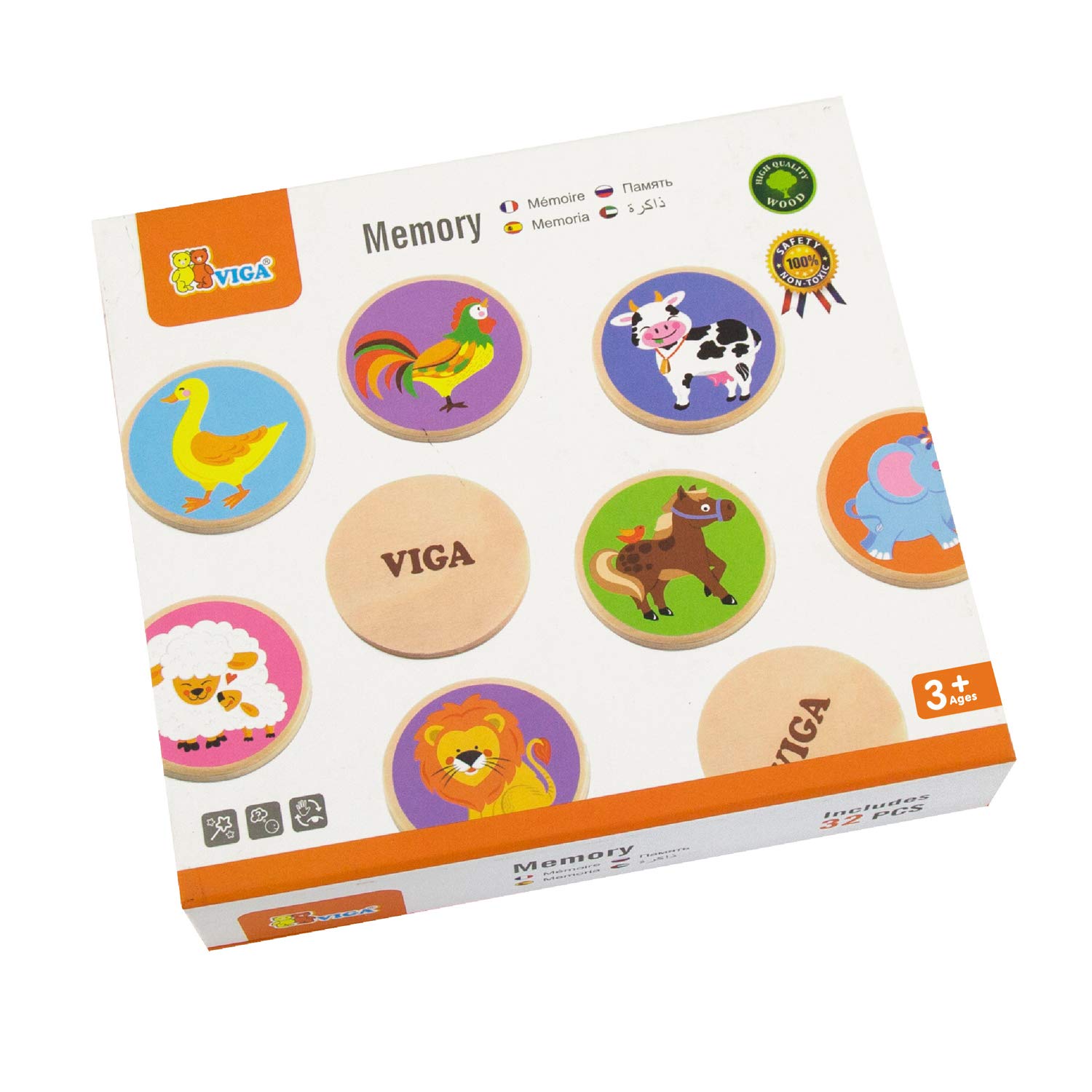 Viga Toys - 51308 - Memory - Animals
