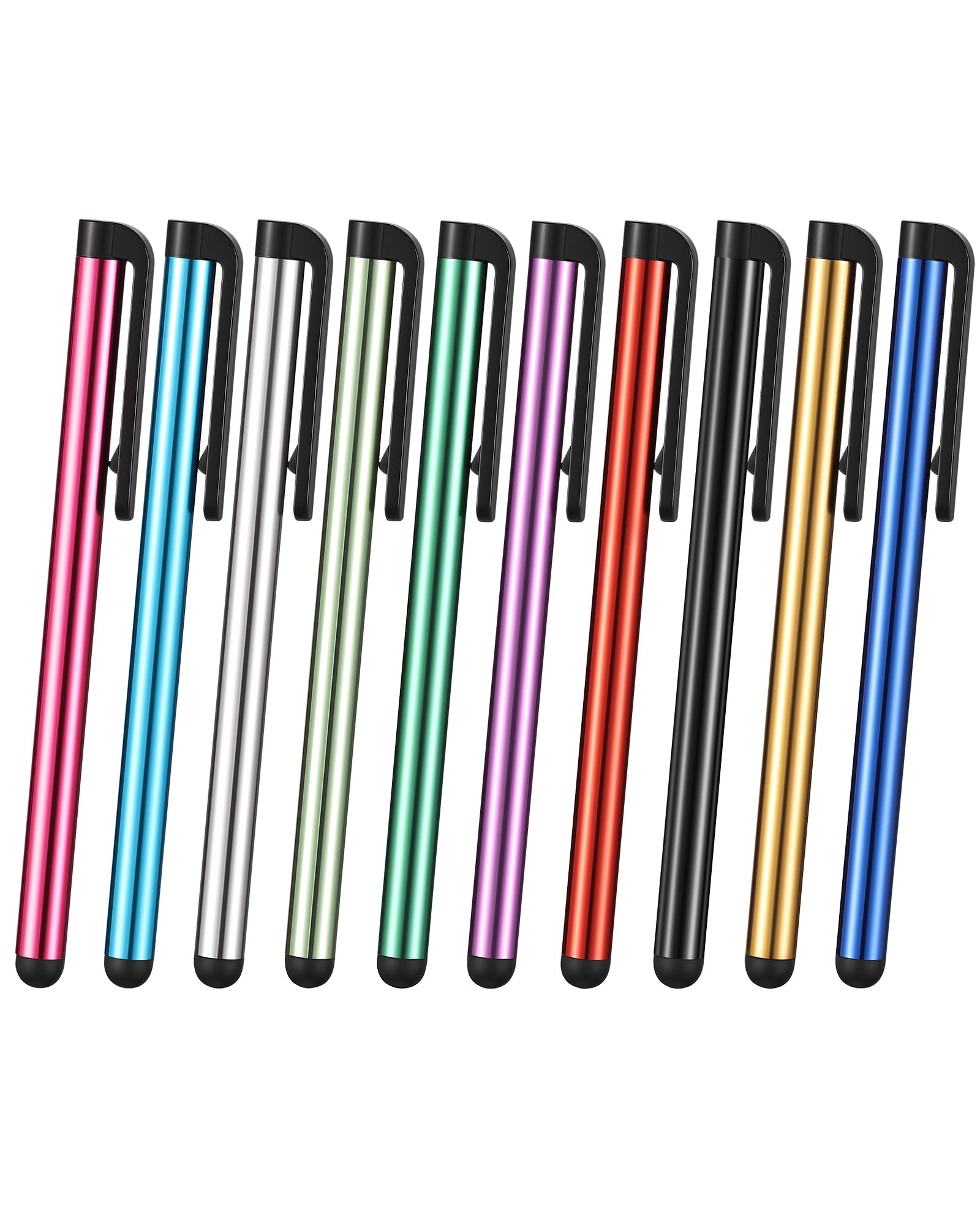 Yizhet 10 Universal Capacitive Touchscreen Stylus Touch Pen Styli for all Capacitive Touchscreen Devices Smartphone Tablet - Clip Design (10-Pack)