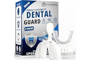 FILTEROPS Upgraded Mouth Guard with Fitting Tray for Teeth Grinding at Night, 2 Pack, Standard Size, Professional Dental Guard for Teens & Adults, Comfortable Night Guards for Clenching Teeth