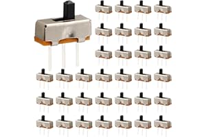 Jersvimc 100Pcs 3mm Micro Switches Mini Silde Switch - 1p2t 2 Position, SPDT Switch High Knob Vertical Toggle Switches for Breadboard(SS12D00)