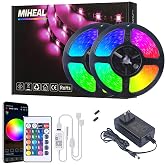 MIHEAL 5050 WiFi Smart LED Strip Light, 65.6Ft, Black PCB, Non-Waterproof | App control, works with Android &amp; iOS, IFTTT support, Black PCB 5050 LEDs, for home TV bedroom kitchen gaming room decor