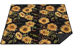 Supfitness Extra Large Picnic Blankets Waterproof Foldable (80 "x 80") Beach Blanket Waterproof Sandproof,3-Layer Thicking Mat Outdoor Packable Camping Blanket