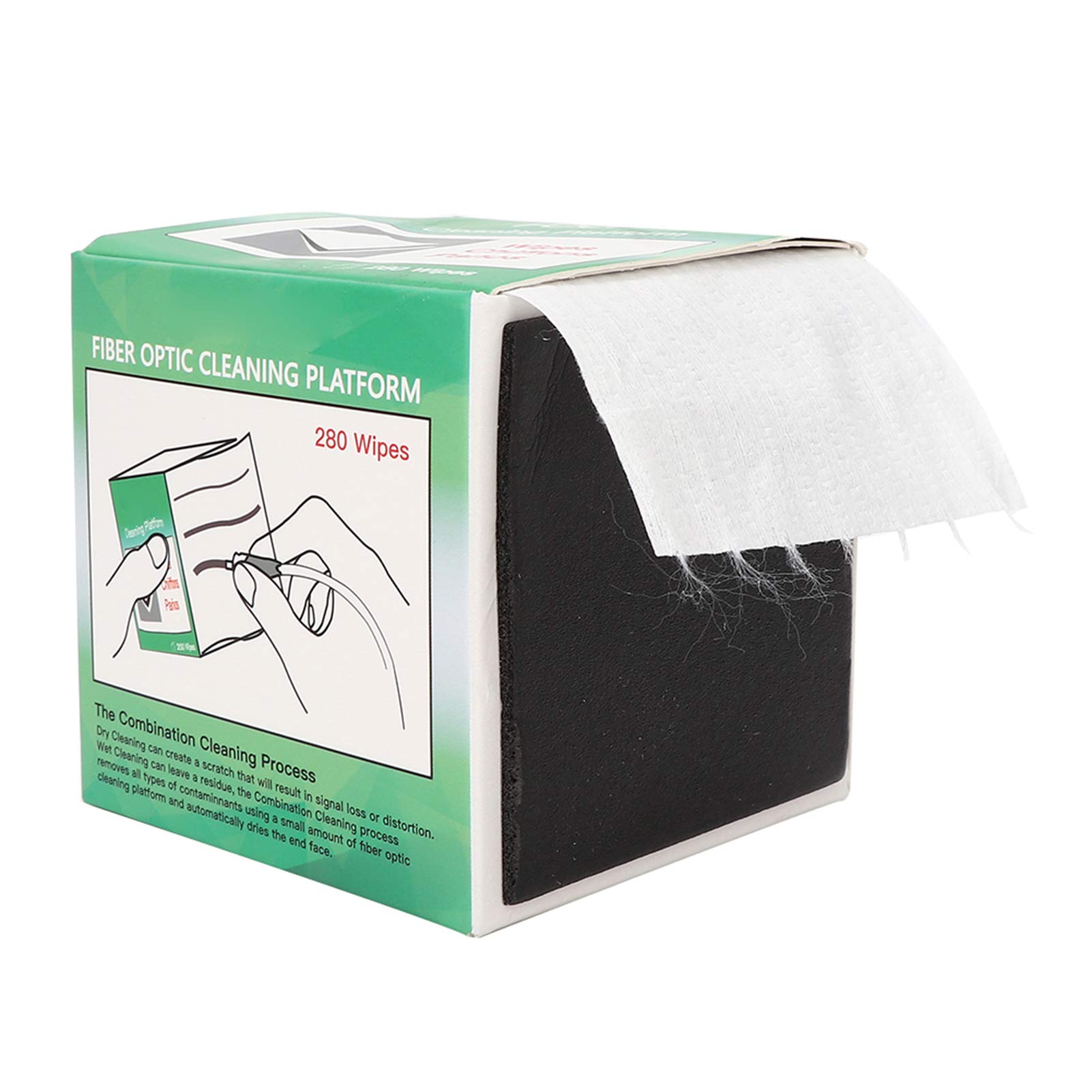 SUNGOOYUE Fiber Wipe Paper, 280pcs One Box Single Layer Fiber Wiper with Clear Breakpoints for Connector Cleaning