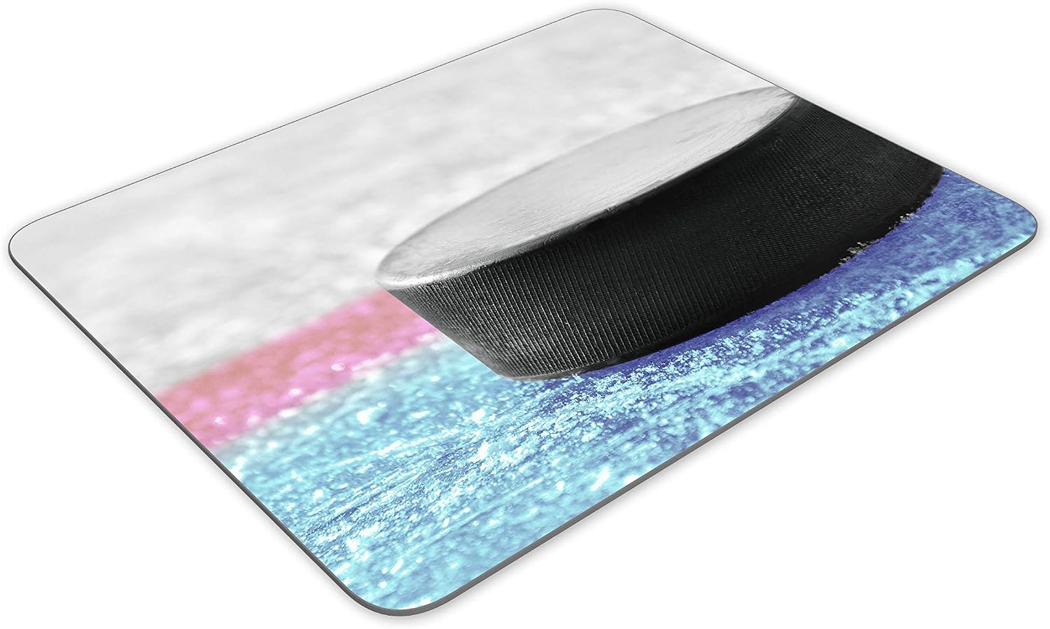 Ice Hockey Puck Mouse Mat Pad - Teenager Boys Ice Skater Computer #14196, Multicolor, 23.5cm x 19.6cm x 5mm - Image 4