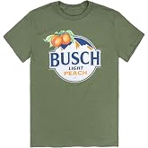 Brew City Beer Gear Busch Light Peach Logo Green Colorway T-Shirt