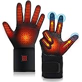 Heated Gloves for Men Women Rechargeable, Electric Heated Warm Winter Gloves for Motorcycle Skiing Bike Hunting Camping - Gloves for Cold Weather