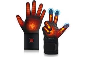 UYIPL Heated Gloves for Men Women Rechargeable, Electric Heated Warm Winter Gloves for Motorcycle Skiing Bike Hunting Camping - Gloves for Cold Weather