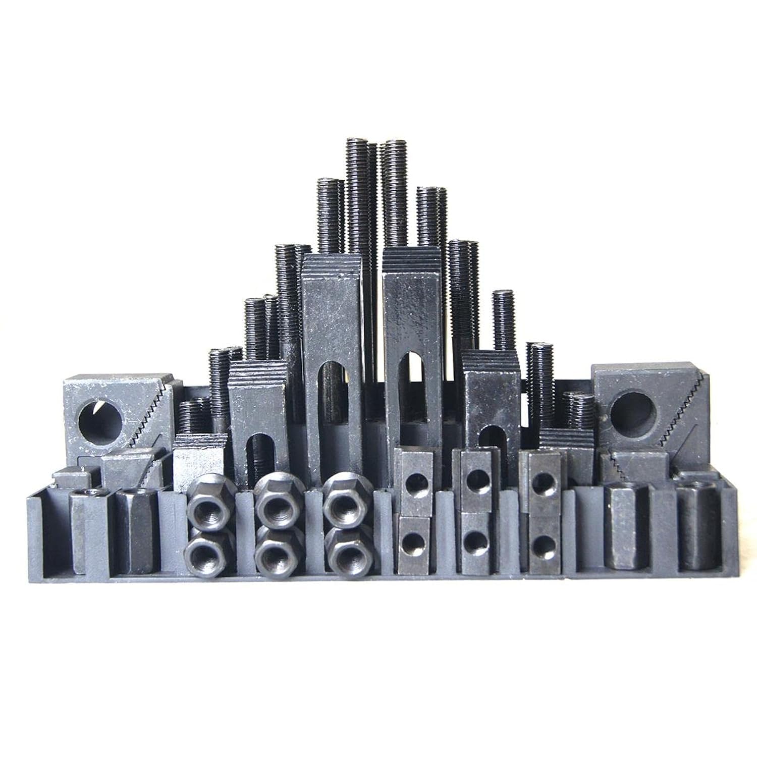 KATSU 58PCs Milling Clamping Kit M12 Metric Engineering Precision Universal T-Slot Clamp Set for CNC Lathe Mill Metal Cutting Machine Mold Tool 402216