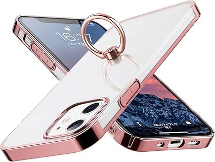 Amazon Co Jp S Segoi Iphone 12 Mini ケース リング付き スタンド機能 メッキ加工 透明 Pc 落下防止 耐衝撃 おしゃれ 高級感 薄型 軽量 一体型 全面保護カバー アイフォン12miniケース Iphone12 Mini リング ケース 5 4インチ Iphone 12 Mini 5 4インチ ローズ