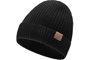HYHFM Oversize XXL Beanie Hat for Men Women, Wool Warm Knit Winter Hats Ski Cap Unisex Fashion Knit Cuffed Cap for Big Heads