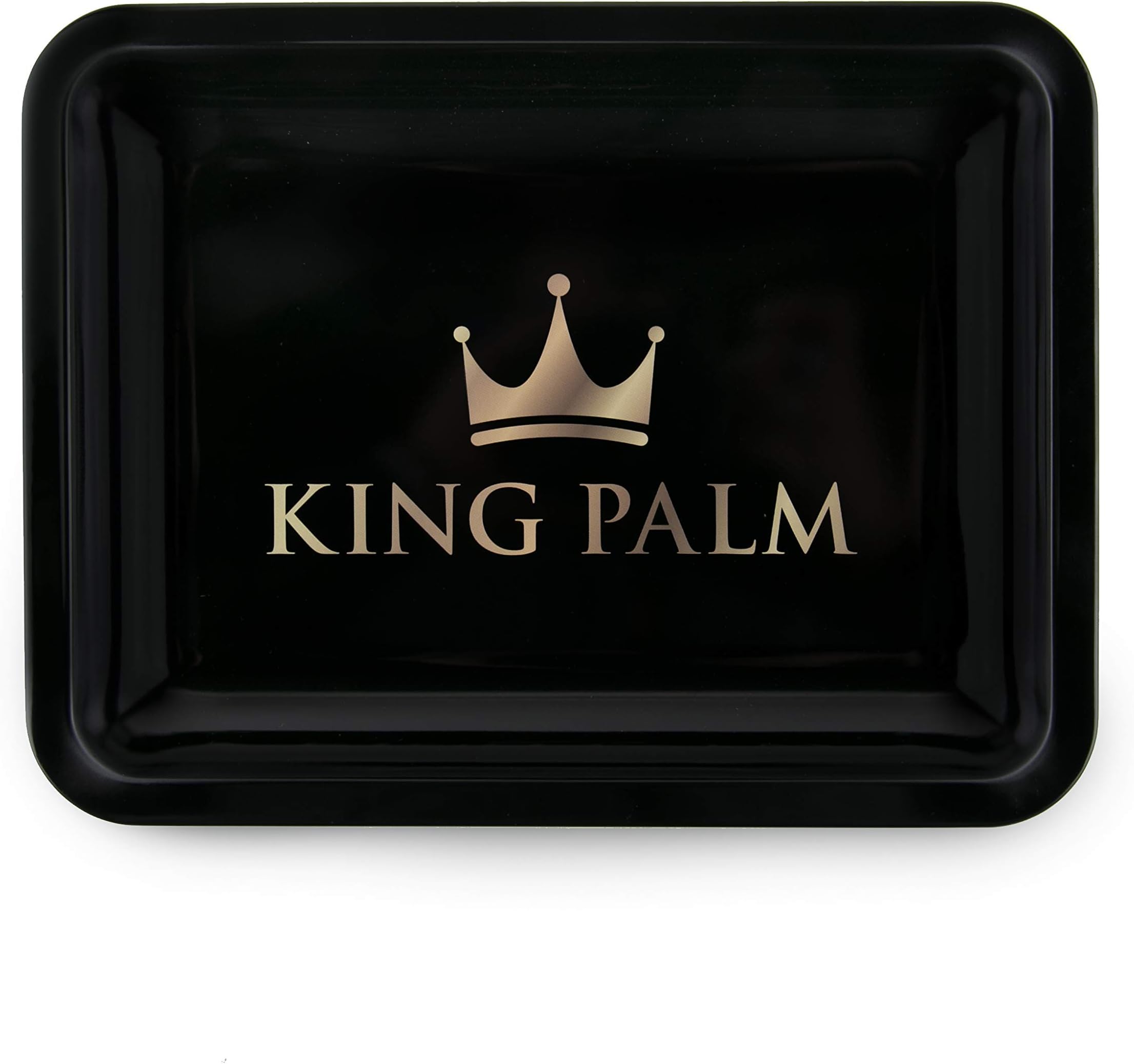 King Palms Metal Rolling Tray - Original (Medium - 8" x 10") - Rolling Tray - Ashtray - Rolling Tobacco Tray - Tobacco Accessories