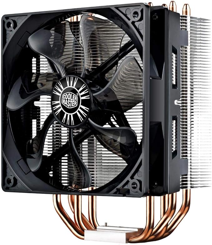 Cooler Master Hyper 212 Evo CPU Cooler w/ 4 Continuous Direct Contact Heatpipes, 120mm PWM Fan, Aluminum Fins, Intel LGA1151, AMD AM4/Ryzen