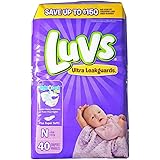 Luvs Newborn Ultra Leakguards Diapers, 40 Count