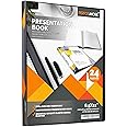 PERFORMORE 24 Pocket Presentation Book (Black) with Plastic Sleeves, 48 Pages Capacity for 8.5" X 11" Portfolio Folder with Clear File Sheet for Documents, Certificates, Important Papers (1)