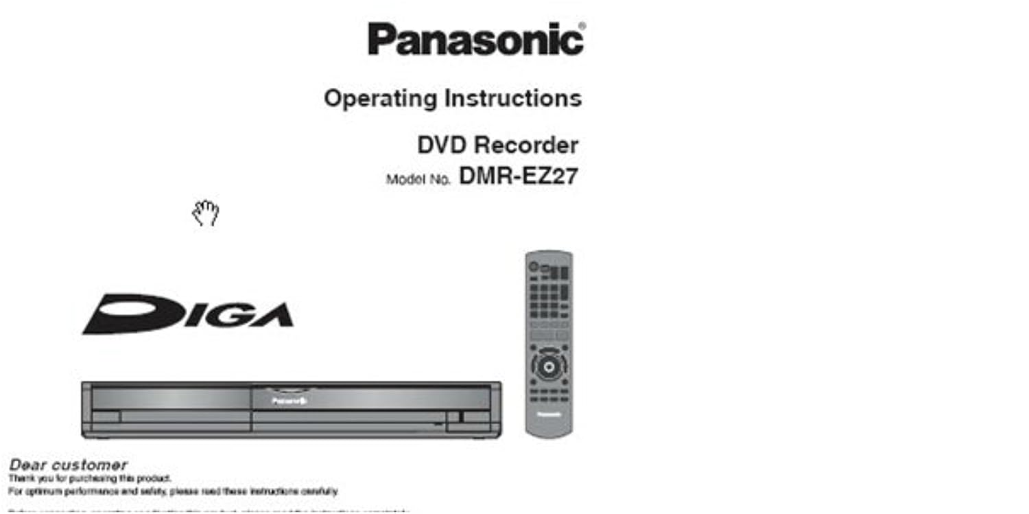 Panasonic DMR-EZ27 DVD Recorder Instruction Manual - On: Amazon.co.uk:  Electronics