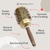 Olivia Garden Expert Blowout Shine 65 Ceramic Round Brush Gold Brown view 7
