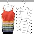 2 Pack Closet-Organizers-and-Storage,8 Tier Tank-Top-Hanger Closet-Organizer,Closet-Organizer Bra Hanger,Apartment Dorm-Room-Essentials-for College-Students-Girls Organization-and-Storage Camisoles