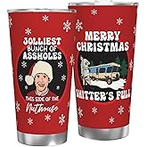 Shitters Full Merry Christmas Tumbler, National Lampoons Christmas Vacation Merchandise, Funny Movie 20 oz Mug, Xmas Birthday Gifts