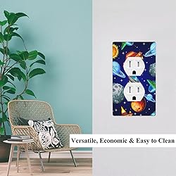 Pznen Outer Space Duplex Receptacle Outlet Wall
