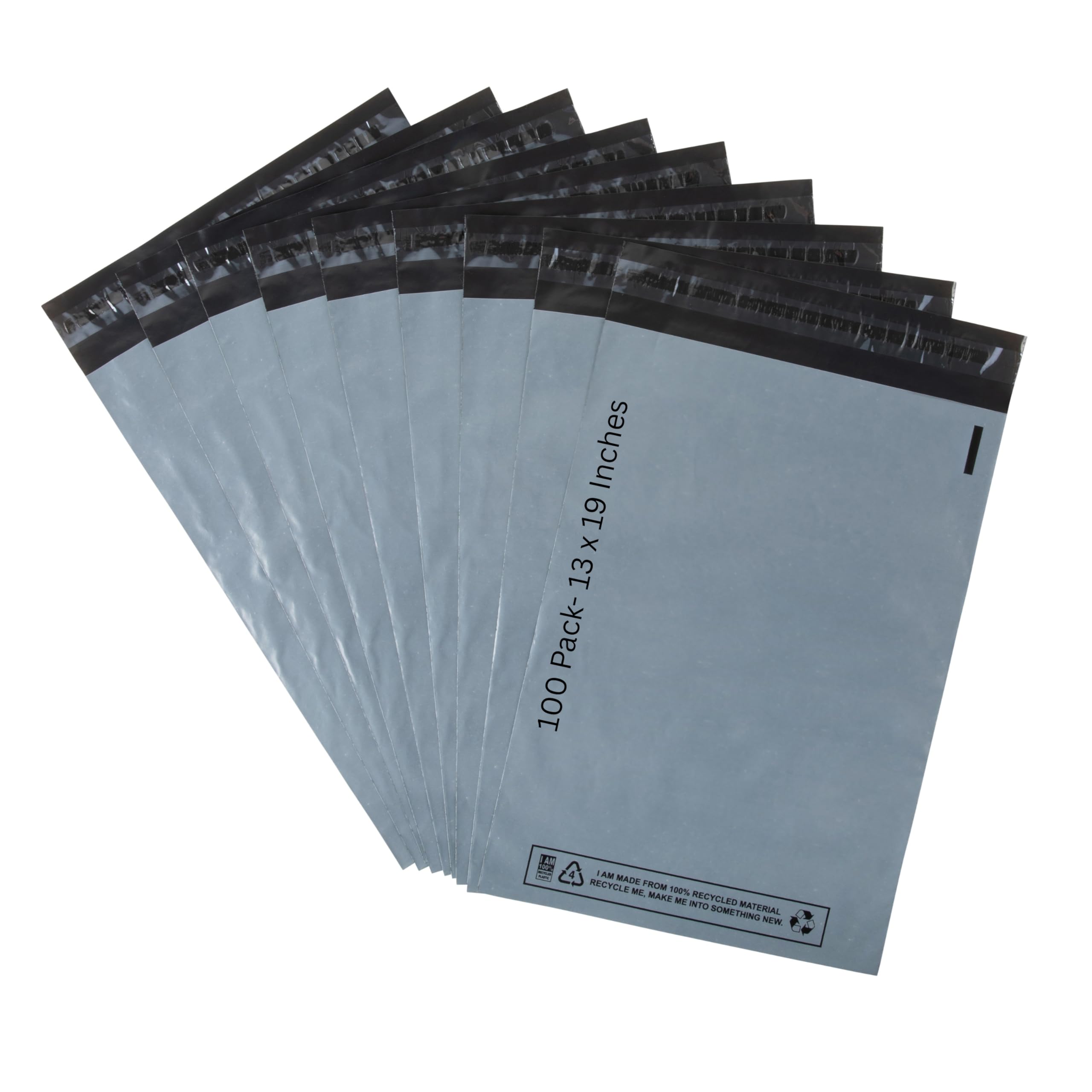DVIVA 100 Grey Strong Postage Parcel Bags 13"x19"(330 X 480mm) Waterproof and Tear-Proof Poly Mailer Courier Postage Large Mailing Parcel Envelope Shipping Bags for Delivery, Shipping & Packaging