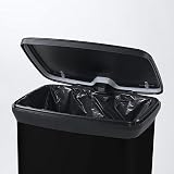 Curver 50L Deco Pedal Bin Matt Black Waste Bin Kitchen Home Office view 3