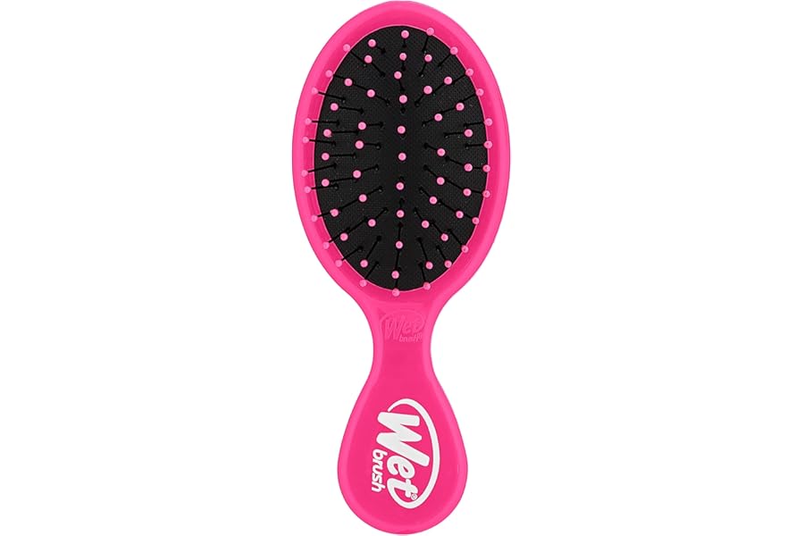 Wet Brush Mini Detangler Hair Brush, Pink, Detangling Travel Hairbrush, Ultra-Soft IntelliFlex Bristles Glide Through Tangles with Ease, Pain-Free, All Hair Types