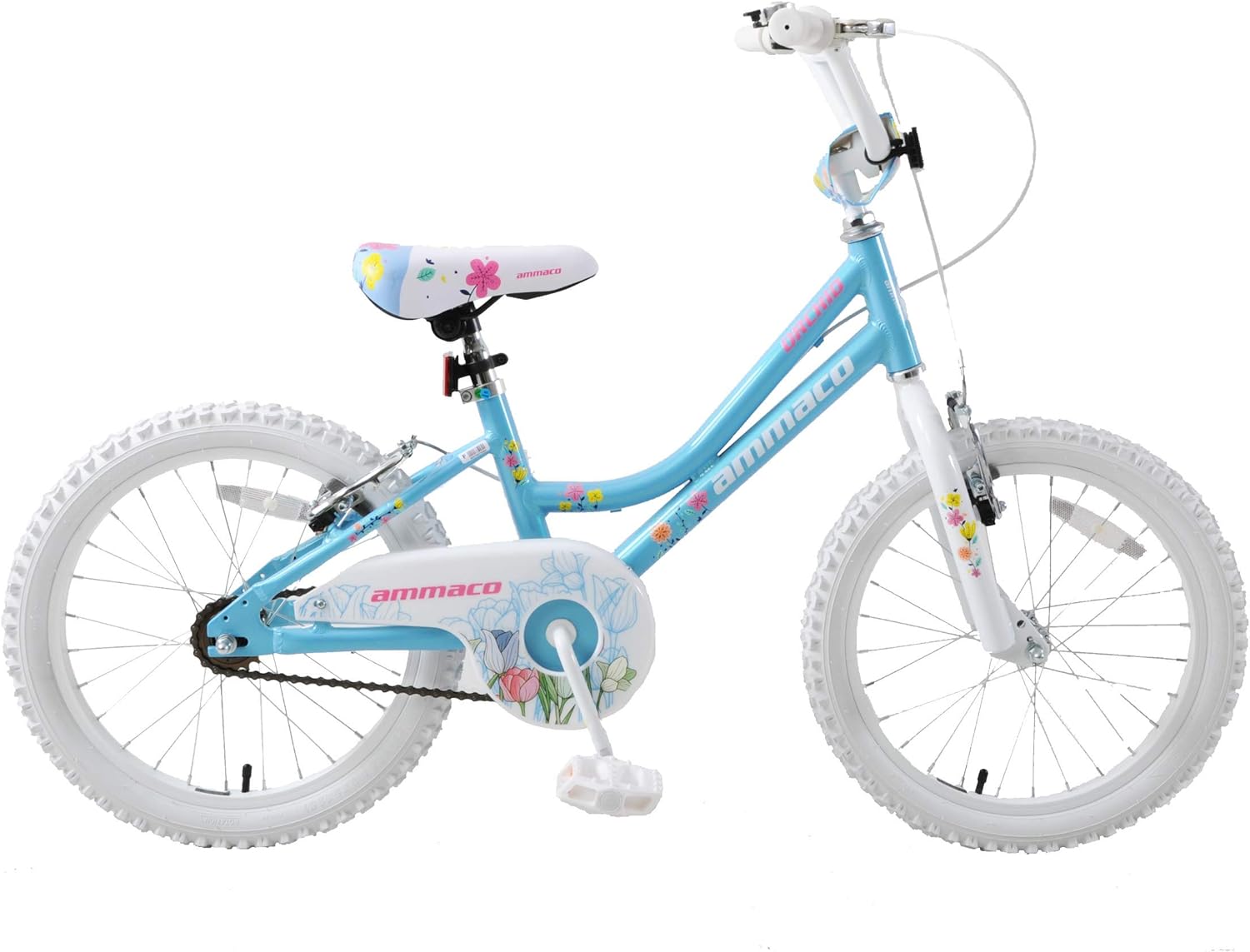 Orchid 18 Wheel Girls Kids Childs Childrens Lightweight Alloy Bike Blue White Age 6 Ammaco Single Speed Kids Bikes Bikes Umoonproductions Com