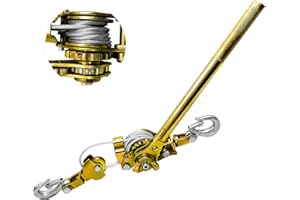 SENKEYFE Come Along Winch Puller, Cable Hoist Winch Puller with 2 Hooks, 2T (4400LBS) Come Along Tool Heavy Duty, Ratchet Pul