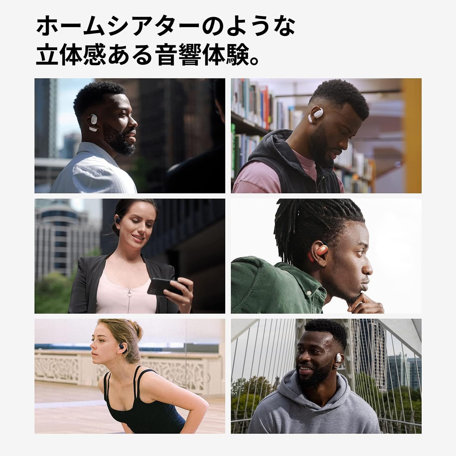 Oladance OWS1 Open Ear Headphones, Wireless Bluetooth 5.2 Headphones Air Conduction, Up to 16 Hours Battery Life with Carry Case, High Sound Quality with Dual 16.5mm Drivers Interstellar Blue