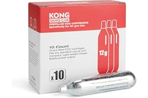 KONG MING CAR 8 Gram / 12 Gram CO2 Cartridges, Non-Threaded,High-Grade CO2 Cylinder CO2 Cartridges for Paintball Guns,Pellet Guns, BB Guns and Airsoft Guns