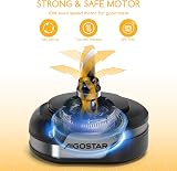 Aigostar 1.2L Orange Juicer with LED Lamp Two Cones Two Way Rotation Black view 4