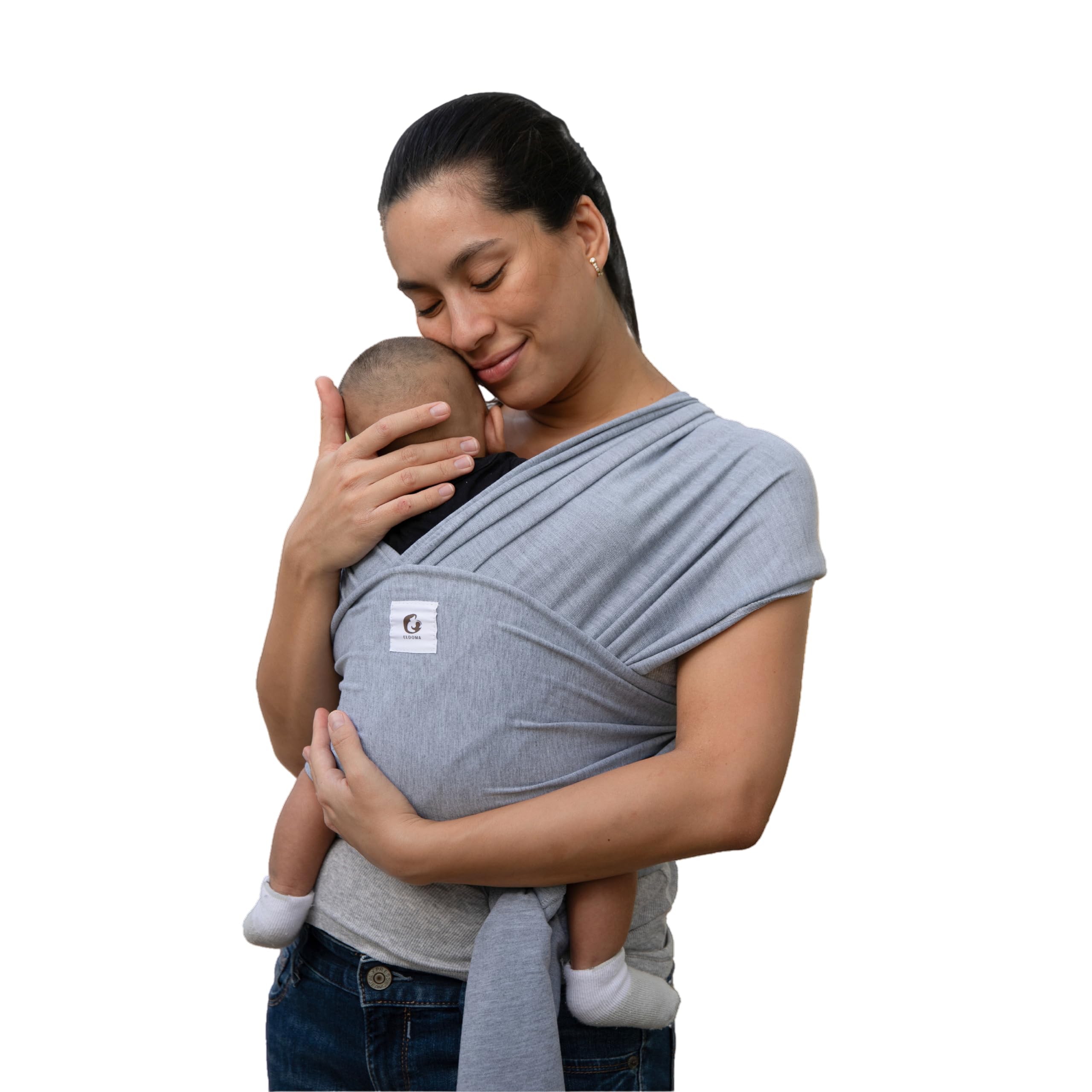 ELDOMA Baby Wrap Carrier - Lightweight, Breathable Baby Sling, Hands Free Baby Carrier Sling, Baby Carriers for Newborn, Infant (Classic Grey)