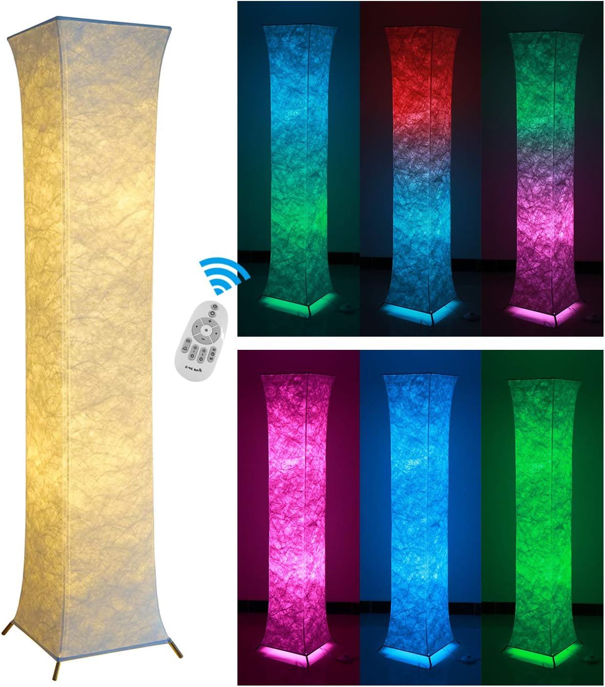 Floor Lamp Fy Light 52 Tall Dimmable Floor Lamps For Living Room Remote Control Color Changing Standard Led Free Standing Lamp For Bedroom Amazon Co Uk Lighting