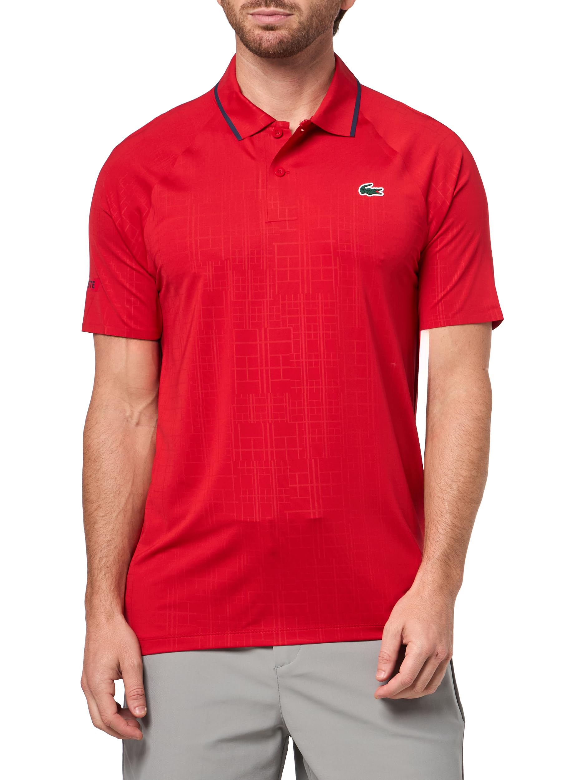 Lacoste Men’s Sport Tennis x Novak Djokovic On Court Polo, Red, XX-Large