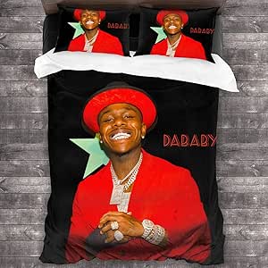Amazon.com: FwadGacx Dababy All-Season Duvets Covers Set Quilt Cover 3 Piece Bedding Set 86" X ...
