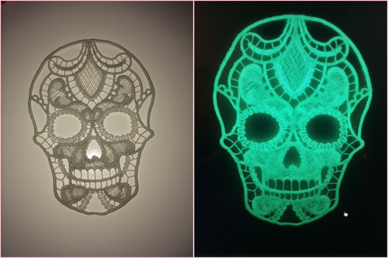 5 Different Colors Glow In the Dark Embroidery Thread 150 Yards Each