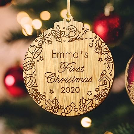 baby's first christmas tree bauble