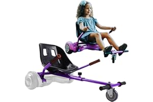 KKA Hoverboard Seat Attachment for 6.5”-10” Hover Board, Buggy Go Kart Conversion Kit, Accessory for Self Balancing Scooter, Hoverboards Go-Cart for Kids or Adults