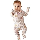 Posh Peanut Convertible Baby Sleepers - Girls Footless Baby Pajamas with 2 Way Zipper for Easy Diaper Changes