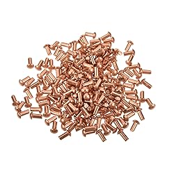 Aicosineg 200pcs 0.16" Length Copper Solid Rivets