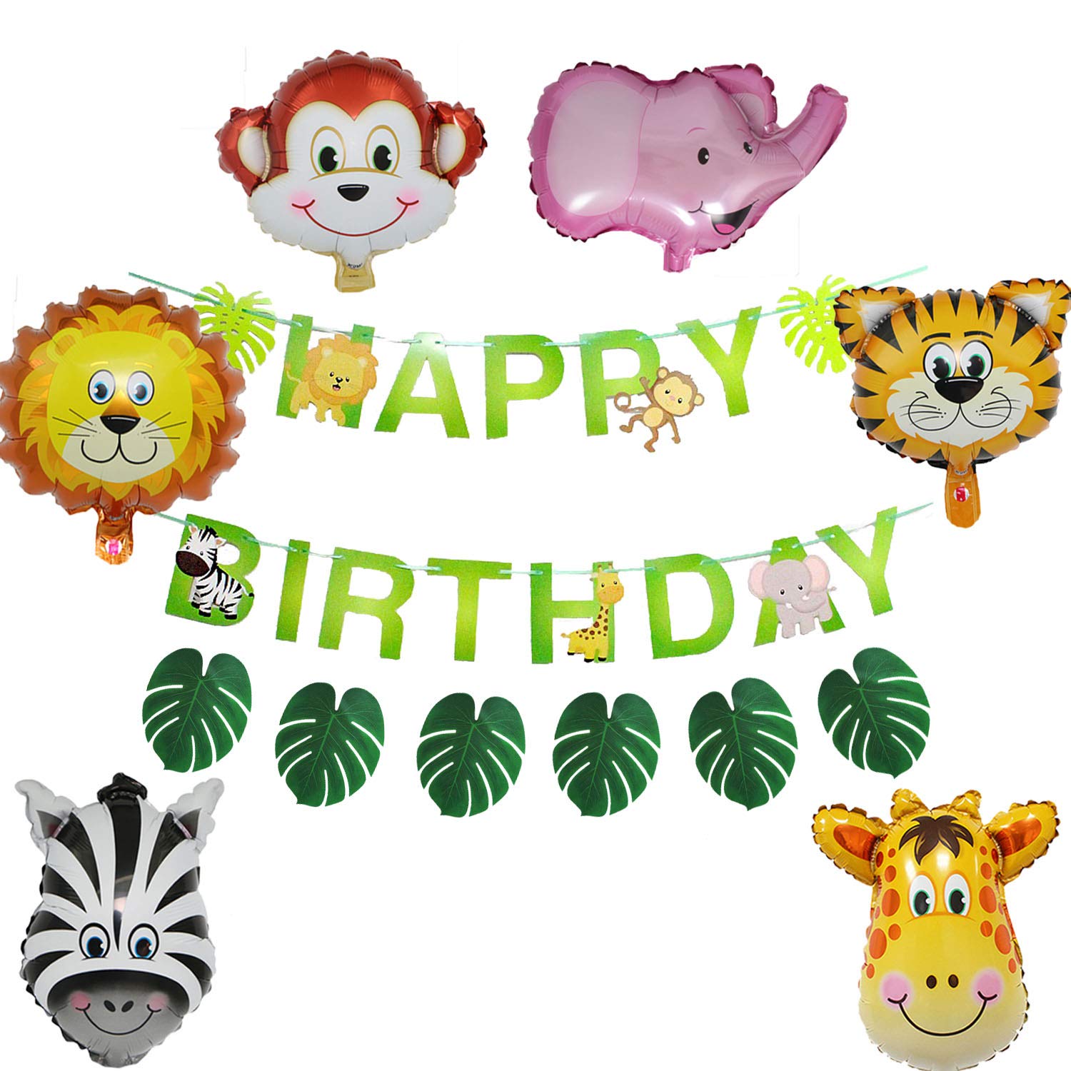 Yingzhou 86pcs Jungle Theme Party Decorations Jungle Birthday Decorations With Animal Balloons Decorations Home Kitchen Umoonproductions Com