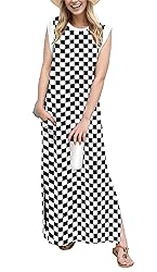 GRECERELLE Womens Summer Casual Round Neck Split