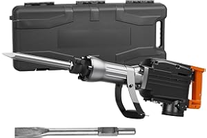 Uargd 2200W Electric Demolition Jack Hammer, Heavy-Duty Concrete Breaker with 1350 BPM, Includes 2 Chisel Bits and Carrying C
