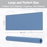 Hsurbtra 48 x 17 PU Leather Desk Pad Non-Slip Waterproof Large Desk Mat Dark view 3