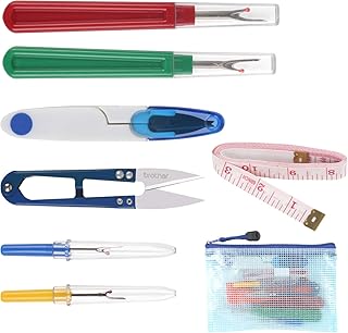 CHIFOOM 8stk Nahttrenner Set Fadentrenner Metall Pfeiltrenner Faden Auftrenner Saumtrenner Sewing Stitch Thread Unpicker mit Fadenschere Maßband Aufbewahrungstasche für Anfänger Nähen Handwerk