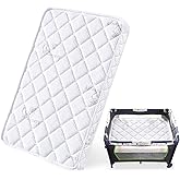 Feisaibaoly Pack and Play Mattress (38 “x26 ”x1.5),Skin Friendly Fabric, Soft, Breathable and Quiet, Provides Baby Friendly Support and Helps Healthy Spine Development,Pack and Play Topper.